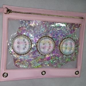 Stoney clover customized binder insert emoji rainbow gingham patch nwt pouch